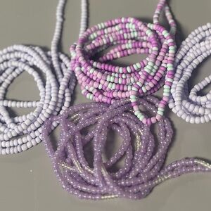 Lavender & Pastel Beaded waist bead Set